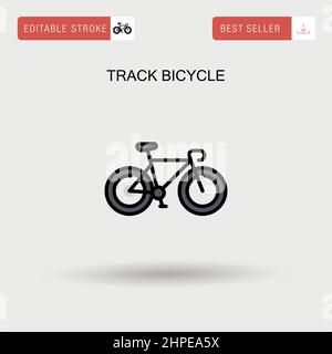 Icona vettore semplice pista bicicletta. Illustrazione Vettoriale