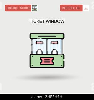 Finestra ticket icona vettore semplice. Illustrazione Vettoriale