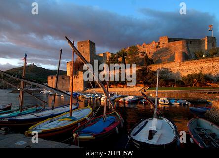 francia pirenei orientali collioure Foto Stock