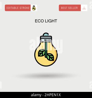 Icona vettoriale semplice Eco Light. Illustrazione Vettoriale