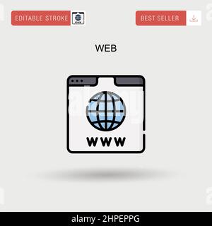 Web icona vettore semplice. Illustrazione Vettoriale