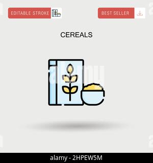 Cereali semplice icona vettoriale. Illustrazione Vettoriale