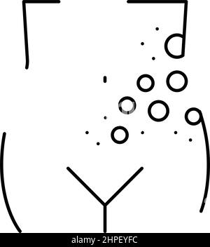 lichene shingles malattia linea icona illustrazione vettore Illustrazione Vettoriale