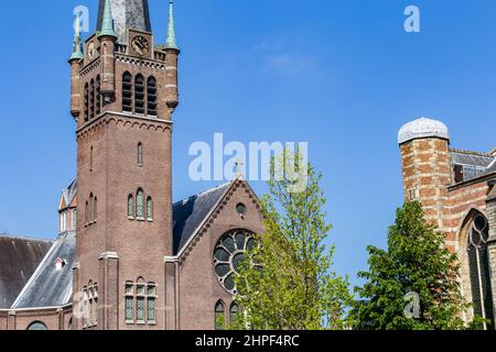 Chiesa torre iof Santa Maria chiesa in va Zuid Beveland Zeeland Paesi Bassi Foto Stock