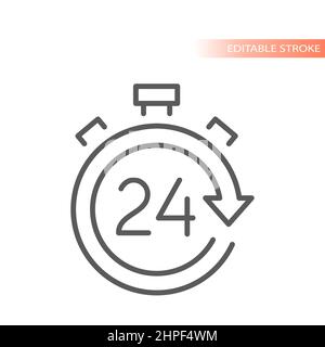 linea sottile, tratto modificabile, design semplice, carino, stile originale, originale, icona vettore, simbolo vettore, simbolo contorno, icona contorno, design, piatto, fla Illustrazione Vettoriale