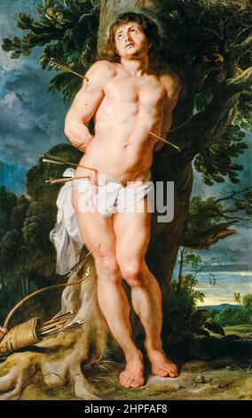 San Sebastiano, dipinto a olio su tela di Peter Paul Rubens, circa 1618 Foto Stock