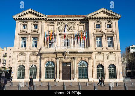 LE VIEUX PORT, MARSIGLIA LA MAIRIE, BDR FRANCIA 13 Foto Stock