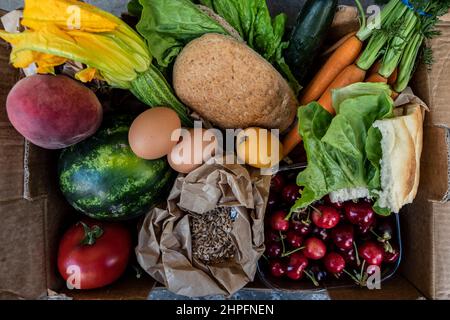 La frutta e la verdura Foto Stock