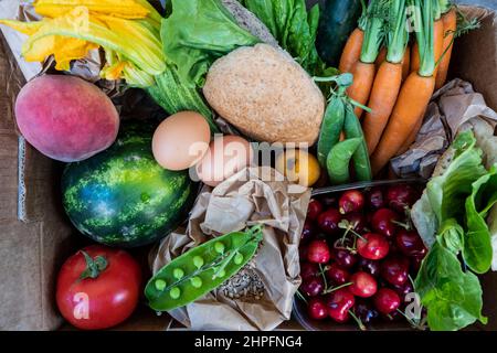 La frutta e la verdura Foto Stock