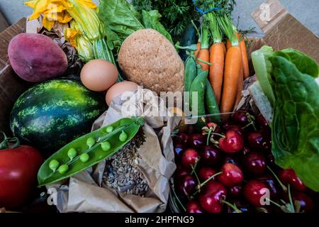 La frutta e la verdura Foto Stock