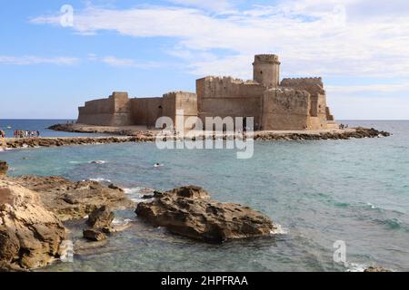 Italia, Calabria, Isola di Capo Rizzuto, le Castella, Castello Aragonese Foto Stock