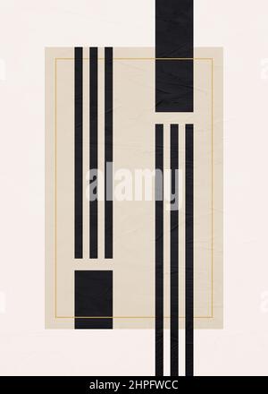 Arte astratta di forme geometriche con texture colorata Foto Stock