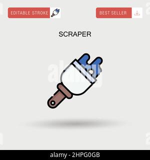 Icona del vettore semplice del raschiatore. Illustrazione Vettoriale