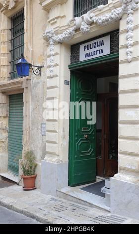 Stazione di polizia, Valletta, Malta Foto Stock