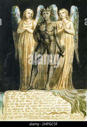 Da Europa una Profezia, pubblicato nel 1794. Del poeta e artista inglese William Blake, 1757 - 1827. Personaggi della mitologia di Blake, o mitopea. Foto Stock