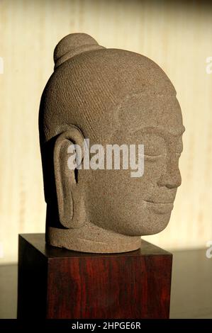 Statua di Jayavarman VII, Phnom Penh, regno di Cambogia, Asia sudorientale Foto Stock