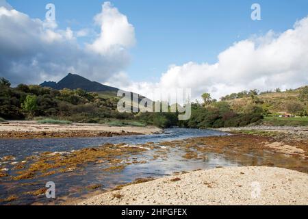 Caisteal Abhail visto da vicino Nord Sannox l'isola di Arran Nord Ayrshire Scozia Foto Stock