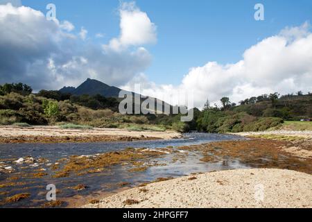 Caisteal Abhail visto da vicino Nord Sannox l'isola di Arran Nord Ayrshire Scozia Foto Stock