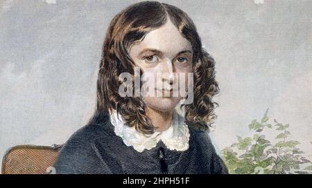 ELIZABETH BARRETT BROWNING (1806-1861) poeta inglese Foto Stock