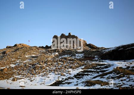 Kars, Istanbul, Turchia. 20th Feb 2022. Ani Ruins, Ani è un sito medievale armeno in rovina e disabitato situato nella provincia turca di Kars, Turchia (Credit Image: © Serkan Senturk/ZUMA Press Wire) Foto Stock