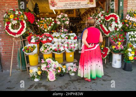 Flower District, centro di Los Angeles, California, Stati Uniti d'America Foto Stock