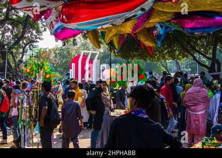 Foto esclusive del giorno internazionale della madre 2022. Questa immagine è stata catturata da me il 21 febbraio 2022, da Dhaka, Bangladesh Asia meridionale Foto Stock