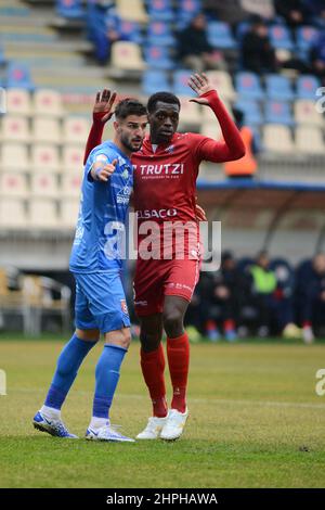 Joyskim Aurélien Dawa Tchakonte è un calciatore cameroniano che attualmente gioca in Romania per il FC Botoșani Foto Stock