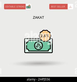 Zakat semplice icona vettoriale. Illustrazione Vettoriale