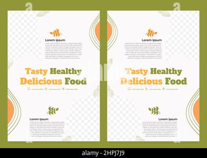 design della collezione di modelli per gustosi alimenti sani Foto Stock