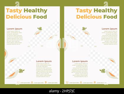 design della collezione di modelli per gustosi alimenti sani Foto Stock