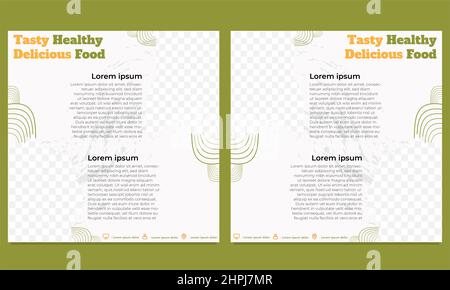 gustoso cibo sano social media post template design Foto Stock