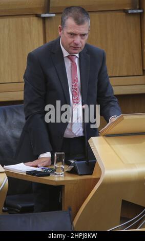 Foto del fascicolo del 15/09/21 del conservatore scozzese MSP Graham Simpson che ha chiesto l'annullamento del regolamento relativo al prelievo sul posto di lavoro. Data di emissione: Martedì 22 febbraio 2022. Foto Stock