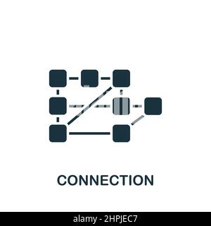 Icona di connessione. Icona semplice monocromatica per modelli, web design e infografiche Illustrazione Vettoriale