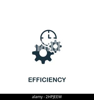Icona efficienza. Icona semplice monocromatica per modelli, web design e infografiche Illustrazione Vettoriale