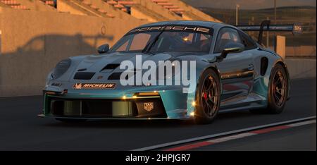 Porsche 911 GT3 Cup in pista Foto Stock