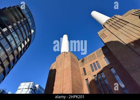 Sviluppo della centrale elettrica di Battersea, Nine Elms, Battersea, Wandsworth, South West London, Regno Unito Foto Stock