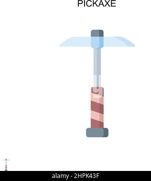 Pickaxe semplice icona vettoriale. Modello di disegno del simbolo di illustrazione per l'elemento dell'interfaccia utente mobile Web. Illustrazione Vettoriale