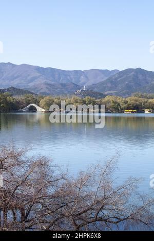 Ponte della cintura di giada del Palazzo d'Estate di Pechino Foto Stock