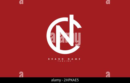 Lettere alfabetiche iniziali logo monogramma CN, NC, C e N. Illustrazione Vettoriale