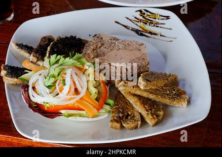 Formentera, Spagna, cibo, Tiburon Beach Club, Playa Lletas Foto Stock