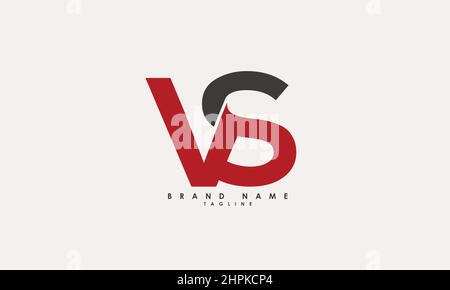 Lettere alfabetiche iniziali logo monogramma VS, SV, S e V. Illustrazione Vettoriale