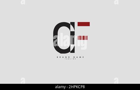 Lettere alfabetiche iniziali logo monogramma CF, FC, C e F. Illustrazione Vettoriale