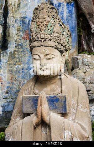 Chongqing dazu grotte in Cina Foto Stock