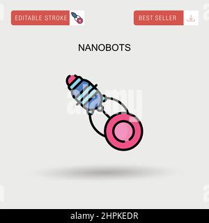 Nanobot semplice icona vettoriale. Illustrazione Vettoriale