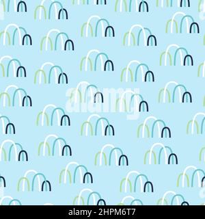 Disegno artistico ornamentale senza giunture a disegno vettoriale di forme astratte. Sfondo creativo e ripetitivo per stampa e tessuti Illustrazione Vettoriale