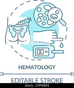 Icona del concetto di turchese ematologico Illustrazione Vettoriale