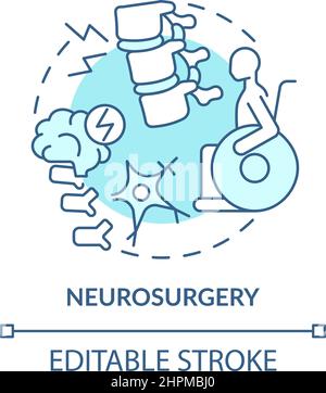 Icona del concetto di turchese di neurochirurgia Illustrazione Vettoriale