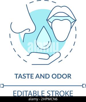 Gusto e odore turchese concetto icona Illustrazione Vettoriale