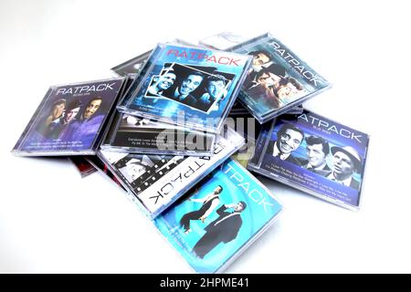 Raccolta di musica dai Compact Disc Rat Pack Foto Stock