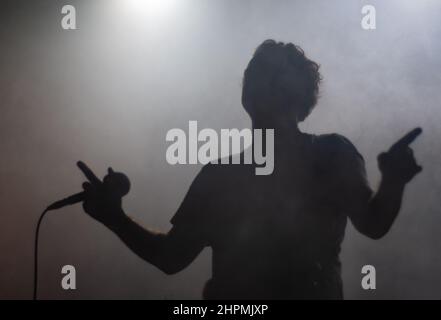 Cochise, Paweł Małaszyński al concerto di Tychy, Polonia Foto Stock